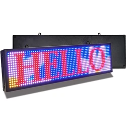 Ph10mm led sinal 26x 8 polegada led rolagem mensagem display rgb cor cheia digital placa de exibição programável por wi fi