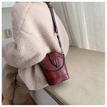 

Bag Women's 2020 New Style High Grade Sense Retro Bucket Bag Broadband Versatile GIRL'S S Shoulder Bag Elegant Handbag