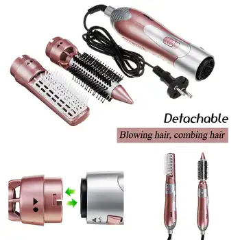 

220-240V 2 IN 1 1200W Electric Hair Curling Irons Styler Hair Blow Dryer Machine Brush Comb Straightener Curler Styling Tool
