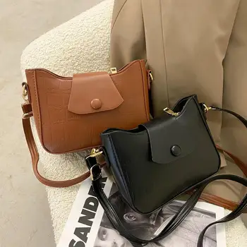 

Fashion Stone Pattern Women Flap Shoulder Messenger Bags Casual PU Leather Solid Color Female Daily Zipper Crossbody Handbags