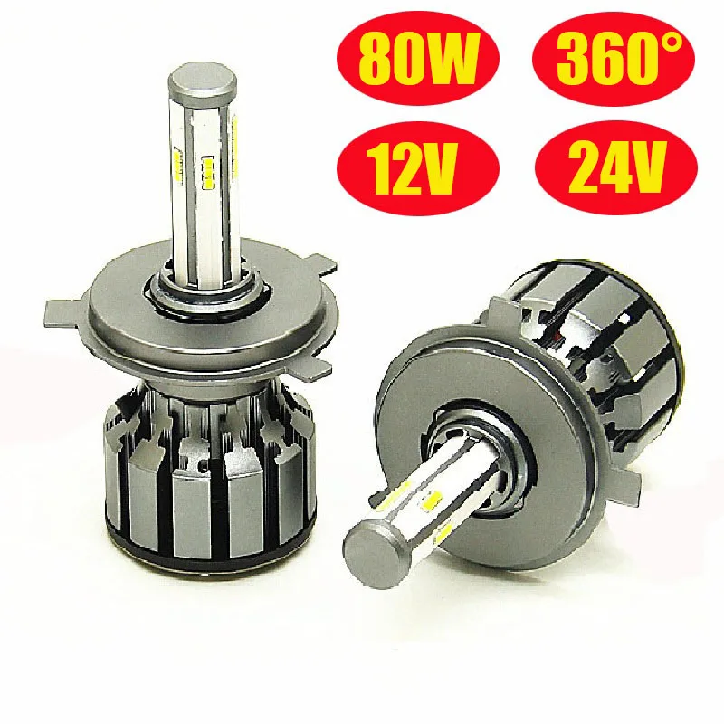 

24V 12V 18000LM 60W H7 H11 9004 9007 Led Car Headlight 9005 HB3 9006 HB4 H4 6 Sides CSP led Chips Super Bright Fog LighT