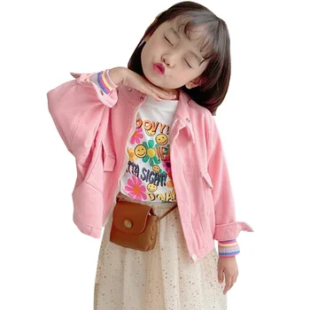 

Coat For Girl Solid Color Baby Girl Coat Outerwear Casual Style Coat Kids Spring Autumn Children's Clothing Girl