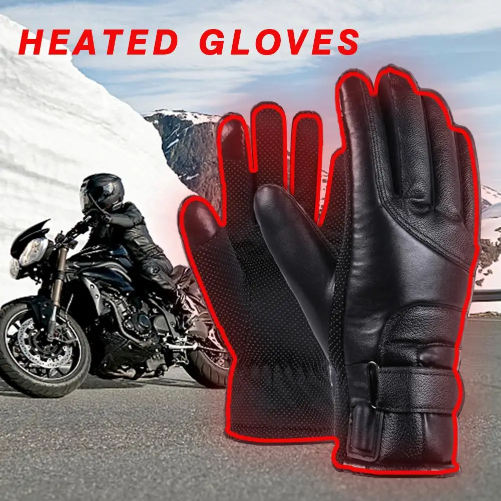 1 пара, зимние USB грелки для рук, электрические термальные перчатки, водонепроницаемые перчатки с подогревом, на батарейках, для мотоцикла, лыжные перчатки
