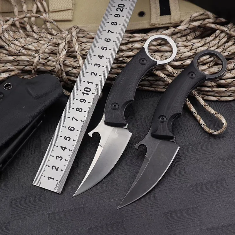 Mako Тактический керамбит нож D2 стальное лезвие охотничьи ножи для выживания