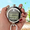 Digital Sport Stopwatch Timer 1/100 Seconds Timing Waterproof  Lanyard Electronic Chronograph Timer Alarm/Calendar for Sports 5
