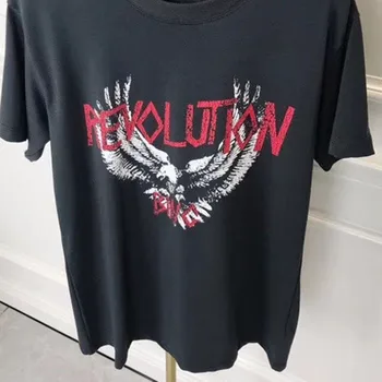 

2020 summer Women T-shirt Eagle crack Printed 100% Cotton short sleeve graphic tees women
