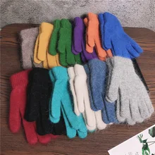 Women Winter Gloves Factory Outlet Fur Gloves New Cute Rabbit knitting Gloves Women Girls Mittens Fashion Female Winter Mittens