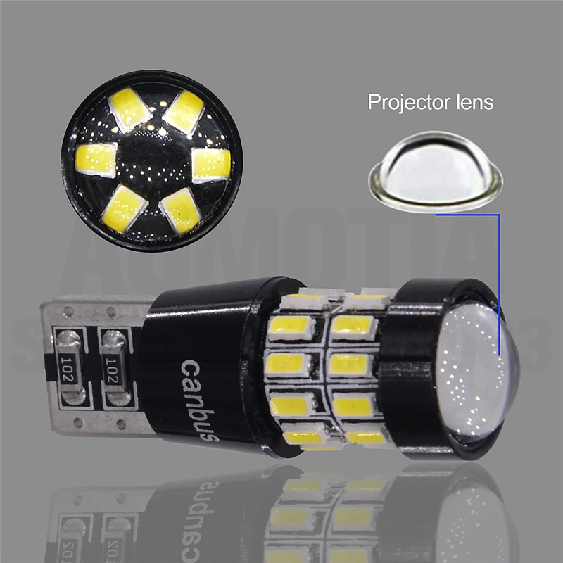 50x T10 W5W светодиодный 3014 30 SMD линзы светодиодный лампочки CANBUS 194 168 белый светильник для салона Купол номерного знака светильник Светодиодные лампы 12V