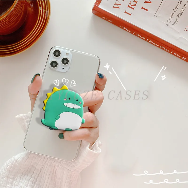 Soft Transparent cartoon phone holder case for Meizu M10 C9 Pro M9C finger ring stand cover meizu phone case with stones back