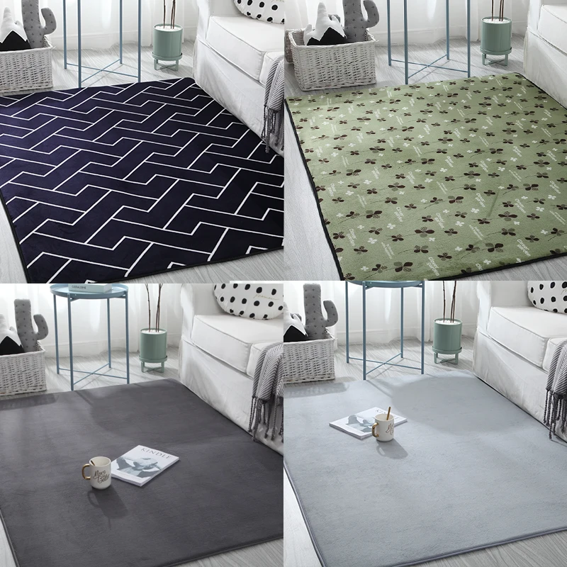 Европейский коралловый бархатный ковер для гостиной, диван, одеяло для спальни, покрытый ковром татами, плавающий оконный коврик