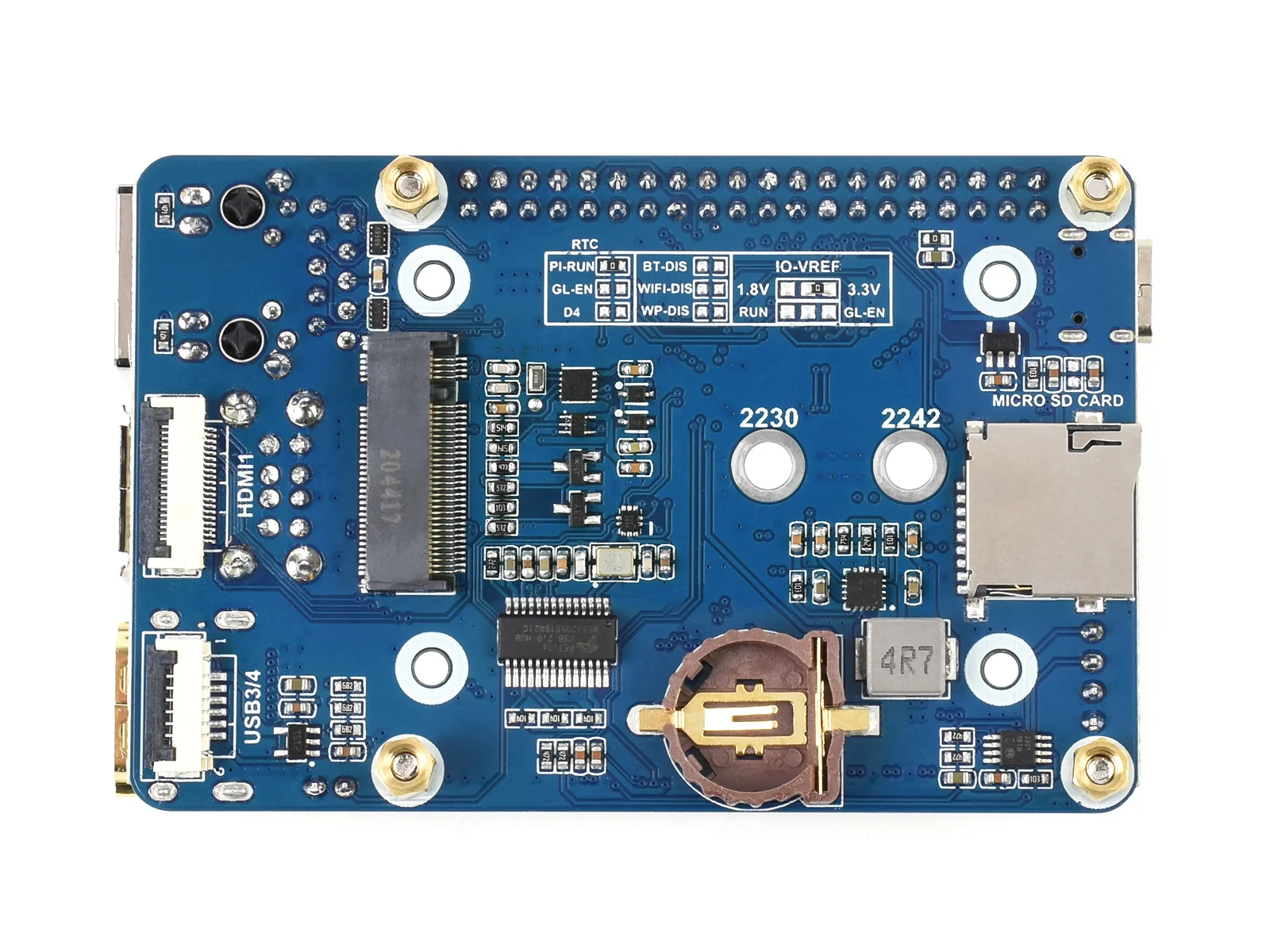 Placa de Expansão Dupla da Câmera do Csi do Mipi Mini Básica Interface 40pin Gpio Saída Hdmi 4k Relação Cm4-io-base-b Cm4 - Imagem 5