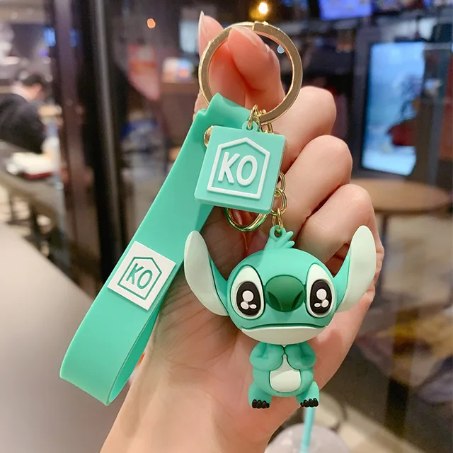 Disney Stitch Keychain Variety of Cartoon Lilo & Stitch Cute Doll Keyring Fashion Couple Bag Ornament Key Chain Car Pendant Gift 15