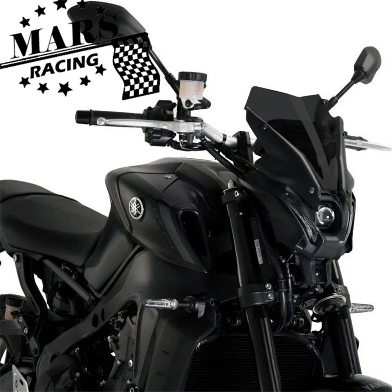 新ヤマハのために適合FZ09 MT09 MT 09 mt09 2021 2022オートバイ風防ウインドスクリーンアルミキット偏向器フェアリングカバー|フロントガラス   ウィンドディフレクター| - AliExpress