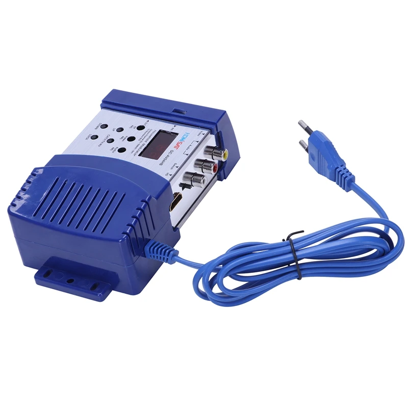 

HDMI Modulator AV To RF Converter VHF UHF PAL with CATV TV Audio Subcarrier Mode for Hotel TV System EU Plug