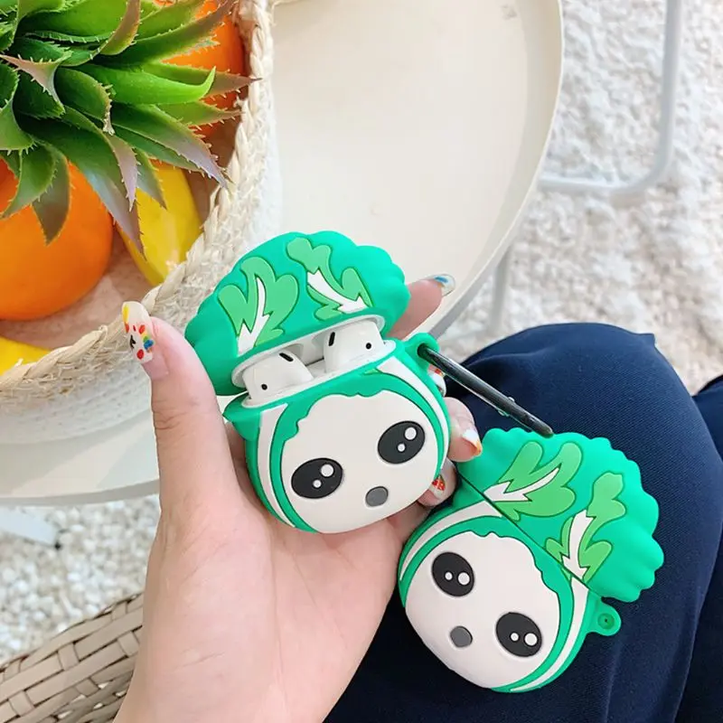 Силиконовый защитный чехол с карабином для Airpods 1/2 Kit