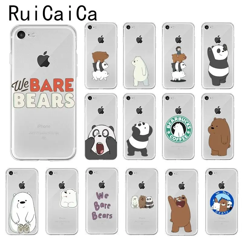

Ruicaica Cartoon We Bare Bears cute Newly Arrived Phone Case Cover for iPhone 6S 6plus 7 7plus 8 8Plus X Xs MAX 5 5S XR 10