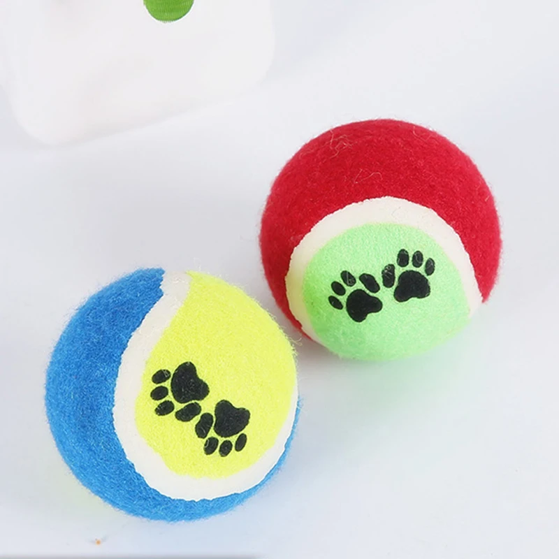 Dog Chew Toys Cotton Tennis Balls Training Ball Molar Supplies Puppy Chew Ball Outdoor Interactive Toys Clean Teeth Accessories