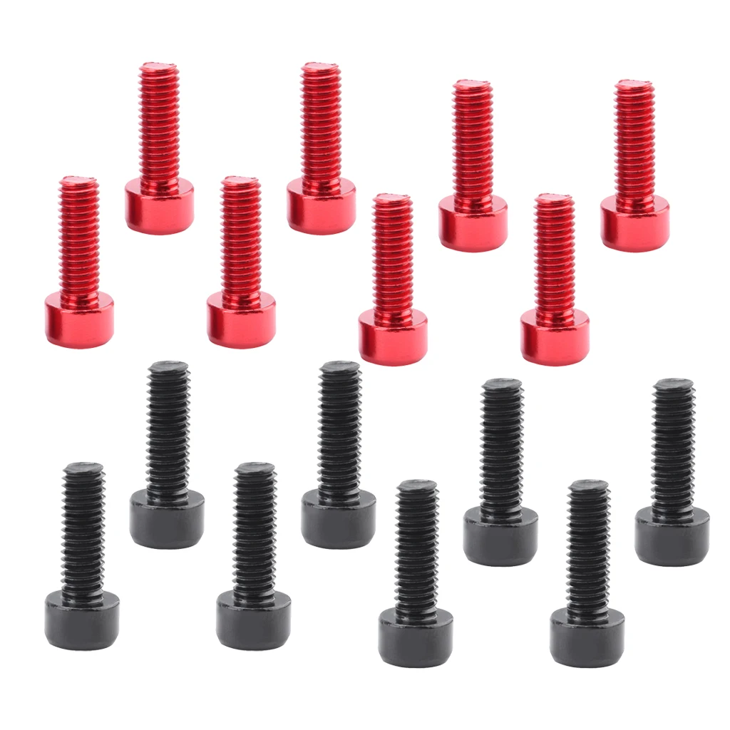 16pcs Water Bottle Cage Bolts, Aluminum Alloy Water Bottle Cage Screws for MTB, Mountain Bike, Road Bicycle