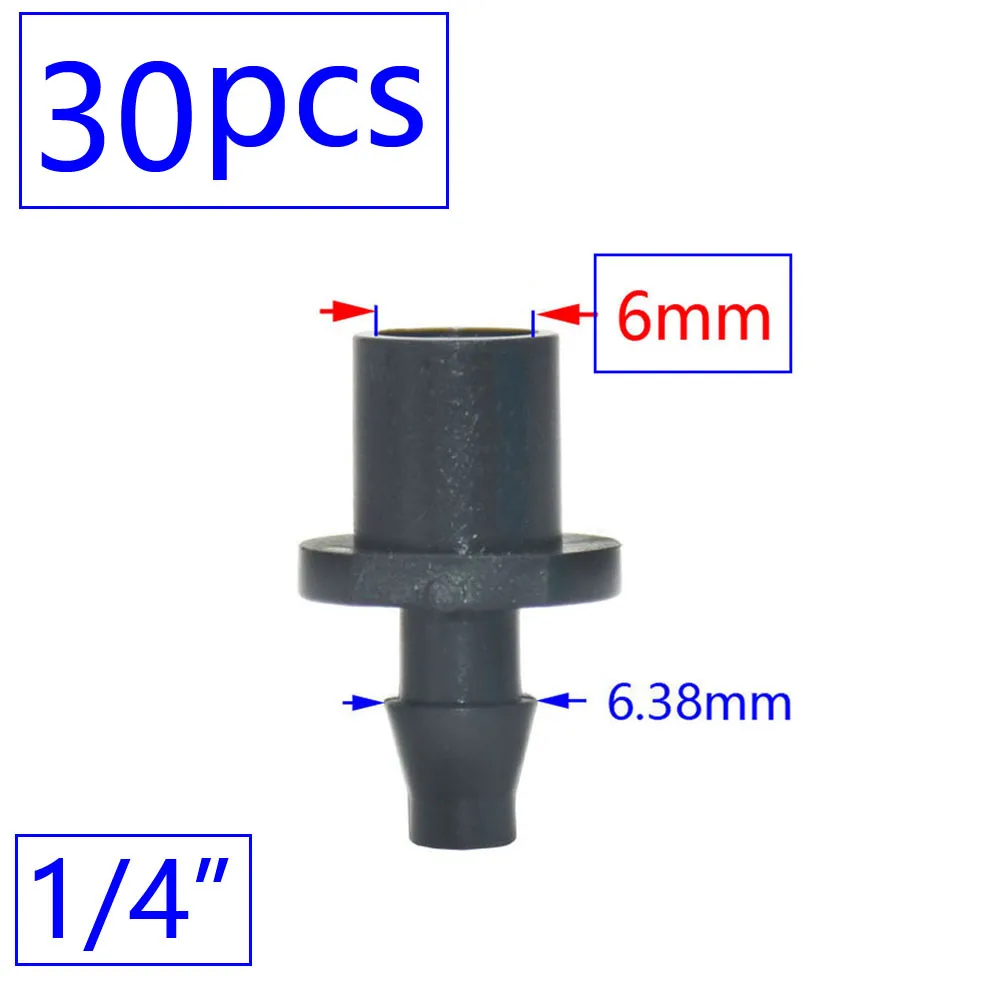 Irrigation Sprinkler 1/8 1/4 Inch Double Barbed Tee Single Elbow Water Pipe Connector Fitting Repair for 3/5 4/7mm Hose Coupler