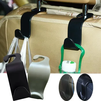 

2pc Car Seat Back Hooks Hanger Organizer Universal Headrest Mount Storage Hook House Storage Simple Styling Car Coat Hanger