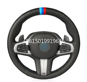 

Black Leather Suede DIY Car Steering Wheel Cover for BMW G30 525i 530i 530d M550i M550d 2017 2018 G32 630i 640i M