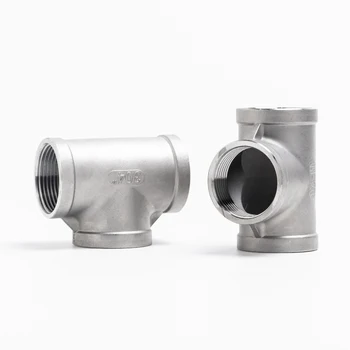 

SS304 Stainless Steel Female Threaded 3 Way Tee T Pipe Fitting 1/4" 3/8" 1/2" 3/4" BSP Threaded For Homebrewing