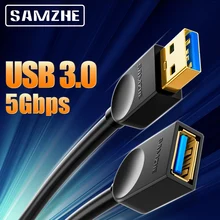 SAMZHE USB 3,0 удлинитель штекер-гнездо 2,0 удлинитель кабеля для ПК ТВ PS4 компьютера ноутбука удлинитель SAMZHE USB 3,0 удлинитель штекер-гнездо 2,0 удлинитель кабеля для ПК ТВ PS4 компьютера ноутбука удлинитель