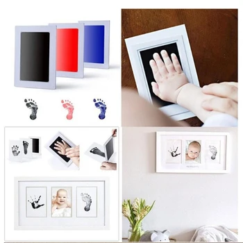

Safe Non-toxic Baby Footprints Handprint No Touch Skin Inkless Ink Pads Kits for 0-12 months Newborn Pet Paw Prints Souvenir