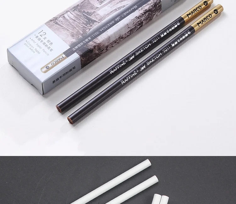 12pcs Marco 7011 Sketch and Drawing Wooden Pencil Set HB Art Painting Professional Hand-Painted Pencils Stationery Promotion