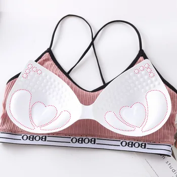 New Sling Yoga Sports Bra For Women Thin Section Beautiful Back Strap Bottoming Vest Gym Push Up Running Sport Bras Tube Top 4