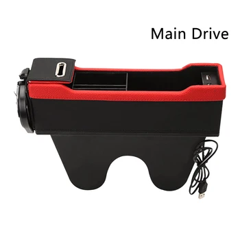 

Storage Case Armrest USB Charging Ports Easy Install Seat Side Phone Holder Microfiber Leather Car Accessories Universal