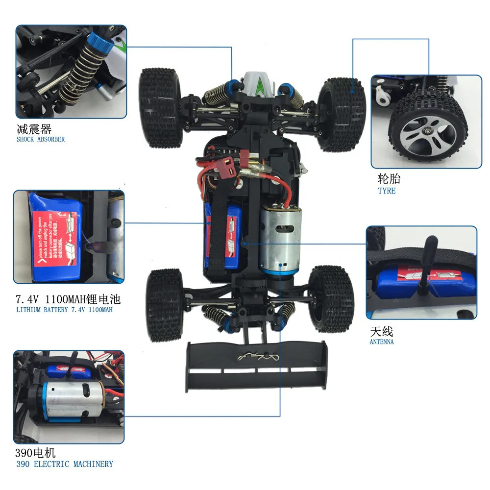 70 км/ч Новое поступление 1:18 4WD RC автомобиль JJRC A959 обновленная версия A959-B 2,4G Радиоуправляемый грузовик багги скоростной внедорожник A979