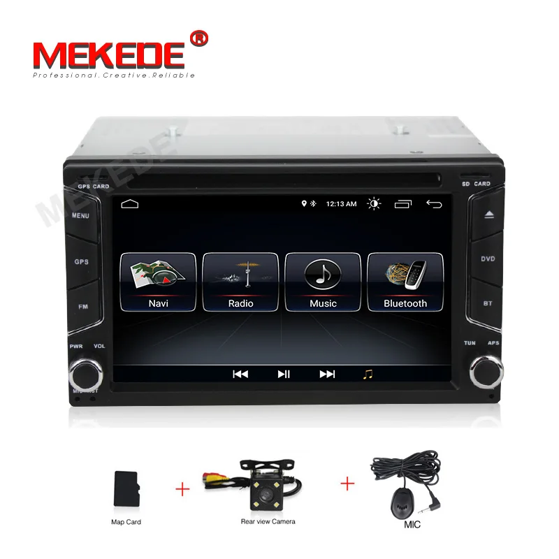 MEKEDE 2 Din Android 8,1 четырехъядерный автомобильный dvd-плеер для универсальной gps-навигации стерео радио wifi Аудио USB SWC 2din универсальный - Цвет: 16G add camera