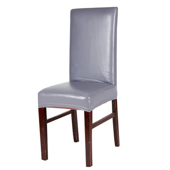 

Elastic Computer Conjoined Dining Table and Chair Back Chair Cover Waterproof PU Leather Hotel Seat Stool Package Chair Cover