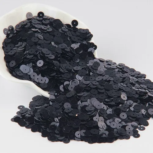 Solid Color Sequins PVC Flat Round Paillettes 6mm Sequin For Crafts Wedding Decoration DIY Handmade Accessories 750pcs(10g