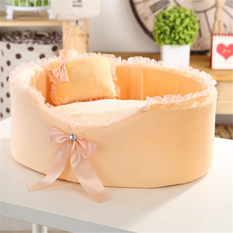 Кровать для кошек,, кровать для кошек, кровать для домашних животных, маленькая, средняя, для собак, кошек, домик для домашних животных, водонепроницаемая, мягкая, теплая, кровать для кошек, собак, размер S/M - Цвет: A