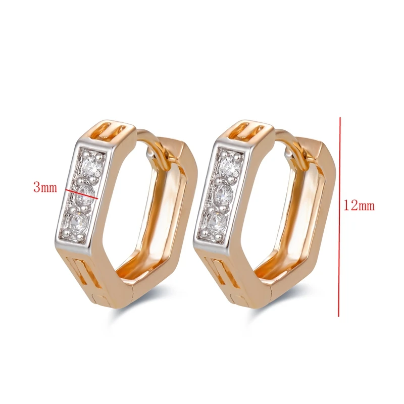 Новые золотые серьги-кольца с кристаллами CZ CC для женщин Bijoux Brinco Модные 21E18K-102