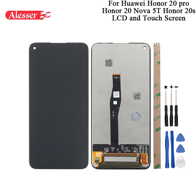 Alesser для Huawei Honor 20 20S ЖК дисплей и сенсорный экран протестирован Pro Nova 5T телефон с