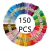 150 pcs Random Color DIY Silk Line Branch Threads Similar Thread embroidery Thread  Floss Skein Cross Stitch Thread ► Photo 2/6