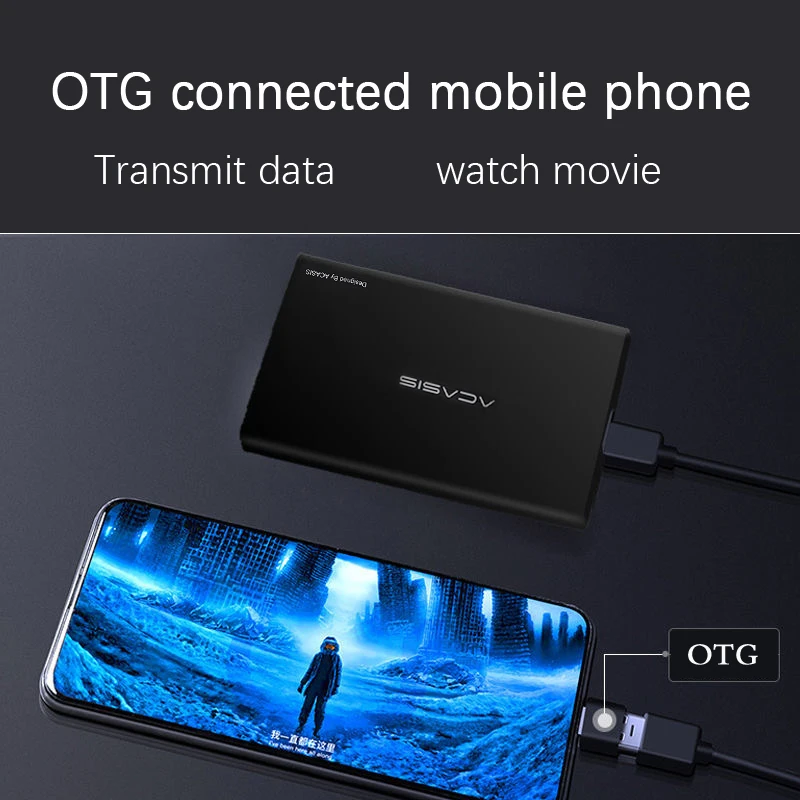 Acasis-hd Externo Portátil Original 2.5 Disco Rígido Portátil Usb3.0 Disco Rígido de Alta Velocidade para pc Mac Interface Tipo-c Android Telefone Móvel Discos rígidos externos - Imagem 4