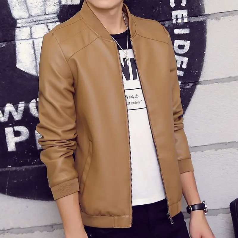 

MEN'S Coat 2019 Spring And Autumn New Style Men's PU Leather Biker Jacket AliExpress