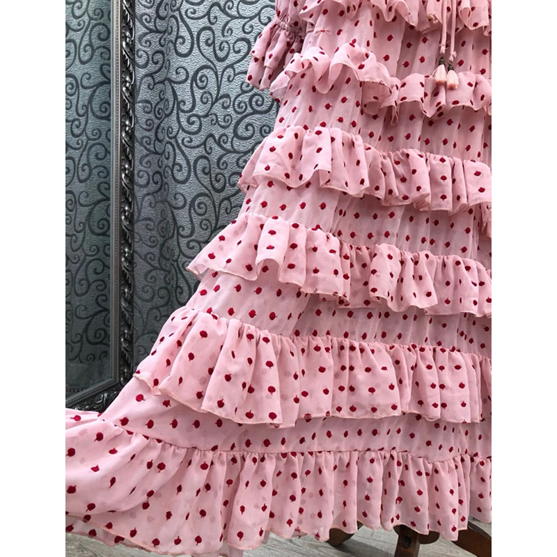 AELESEEN Luxury Women Autumn Dress Runway Fashion