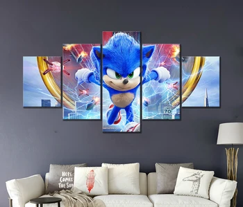 

Sonic the hedgehog Hd game poster decoration Bedroom room wall painting decorative picture Christmas gift Household soft outfit