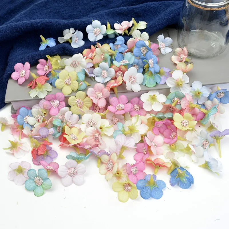 Daisy Artificial Flowers Head Mini Silk 2cm 50PCs For Home Decor Wedding Decoration DIY Garland Headdress artificial plants,artificial flowers,artificial flower,artificial flower bouquet