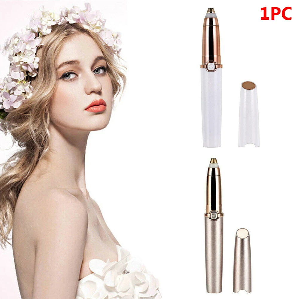 

Hair Remover Lip Shape Electric Detachable With Cleaning Brush Makeup Durable Portable Eyebrow Trimmer Painless Mini Cosmetic