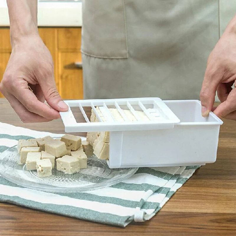 Японский стиль Nultifunctional Tofu срезанные части артефактов формы тофу креативный Кристалл крем машина для резки кухонный инструмент