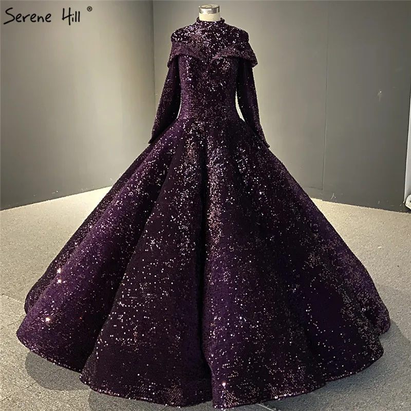 purple couture dress