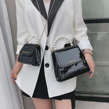 

2020 New Style Korean-style Western Style New Arrival Textured Different Size Bags Size-Pearl Handbag Fashion Crossbody Bag
