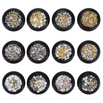 

Resin Faceted Rhinestones,Diy Deco Bling,Glass Crystal Rhinestone,Metal for Nail Art,Rivet Glitter Nail Studs Metal Decoration