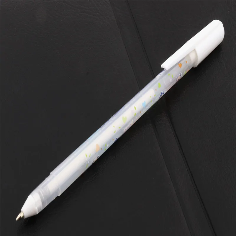 White Ink 0.8MM Gel Pen Unisex Pen Gift For Kids Stationery Office Learning student School Supplies gel pens